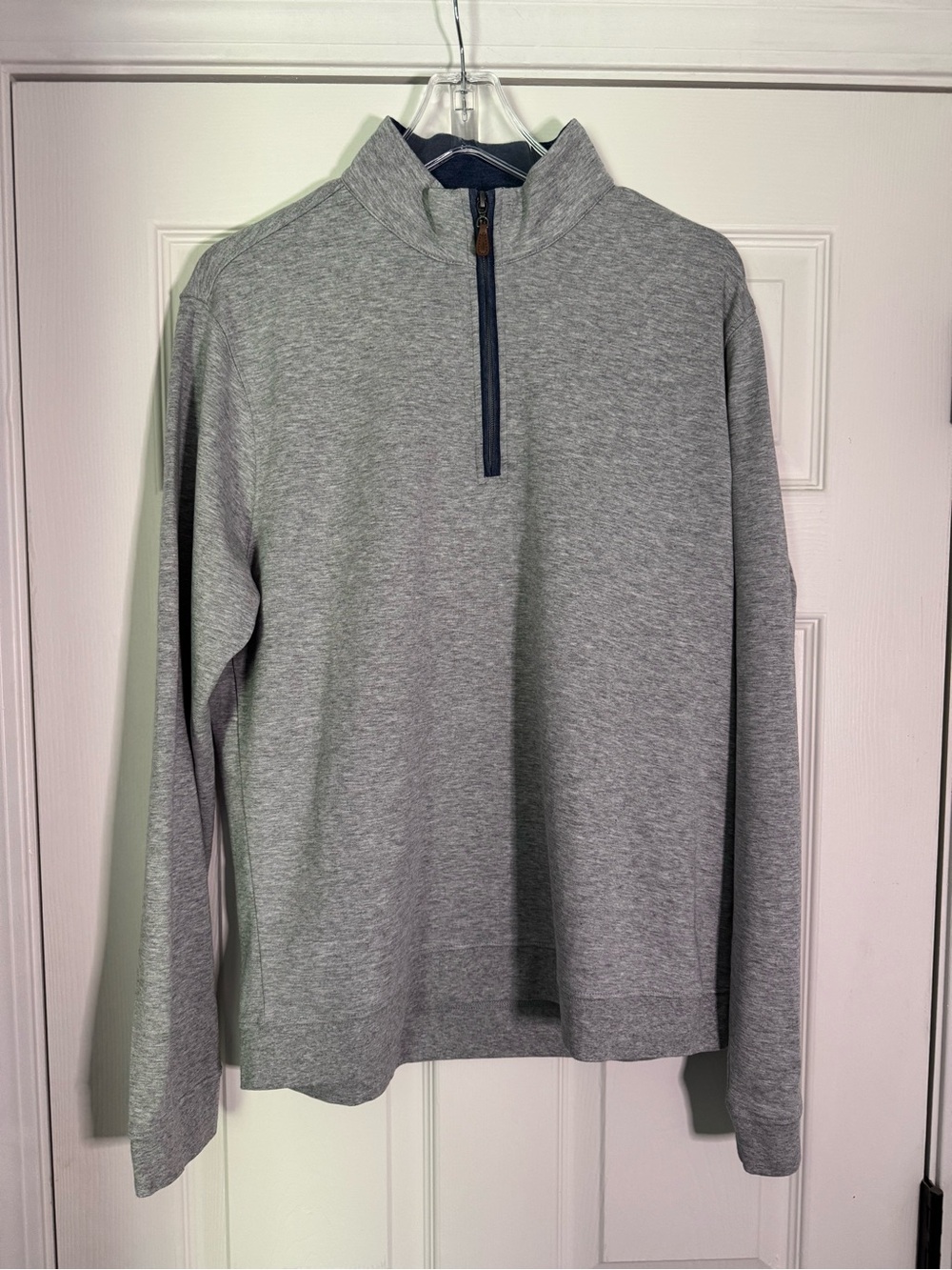 Johnnie-O Men's Gray Sully Quarter-Zip Sweater